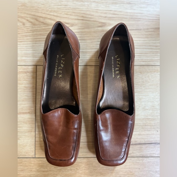 NWOT Vintage LizFlex Cognac Brown Leather Loafer - Picture 1 of 3